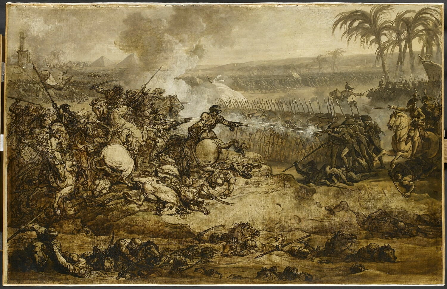 La battaglia delle piramidi (21 luglio 1798). Schizzo - Louvre, Parigi